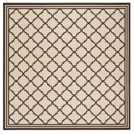 Safavieh Linden 100 6 ft. x 7 in. Square Area Rug Creme & Brown LND121U-6SQ